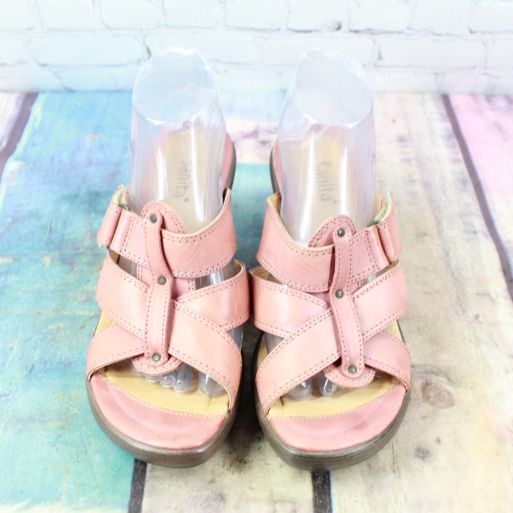 SANITA Strappy Slip On Wedge Sandals Size 10 / 40 - Picture 5 of 9